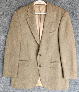 CHAPS by RALPH LAUREN Men's Brown 100% Wool Sports Coat Blazer Jacket SIZE 40R - Picture 1 of 24