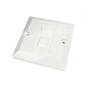 RJ45 Face Plate Wall Socket Cat6 Ethernet Single Gang 1 Port with Keystones - Picture 1 of 4