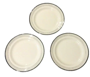 MCM HOMER LAUGHLIN CÁSCARA DE HUEVO NAUTILUS C46N5 EE. UU. 3 PLATOS DE PAN ANILLOS DE PLATINO GUC - Imagen 1 de 11