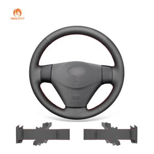 MEWANT PU Leather Steering Wheel Wrap for Hyundai Accent Getz (Facelift) Kia Rio - Picture 1 of 9