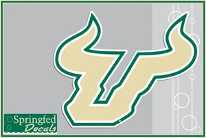 USF Bulls BULL HORNS LOGO Vinyl Decal #2 South Florida Bulls Sticker Car Truck - Picture 1 of 1
