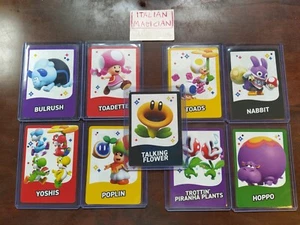 WONDER Super Mario Bros. LOT OF 9 Cards NINTENDO Walmart TRADING Toad YOSHI - Foto 1 di 2