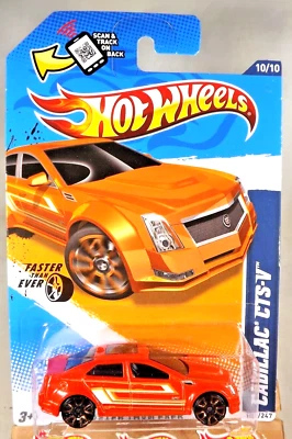 Cadillac CTS-V 2012 Hot Wheels #100 más rápido que nunca 10/10 naranja con trampa dorada 5sp Foto 1 de 4