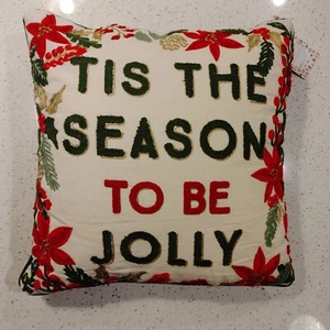Tis The Season To Be Jolly Weihnachten Dekokissen Merry Bright Weihnachtsstern 20x20 - Bild 1 von 12