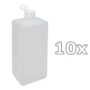 Pack de 10 botellas vacías de 100 ml dosificador plegable plástico plástico apto para alimentos - Imagen 1 de 3