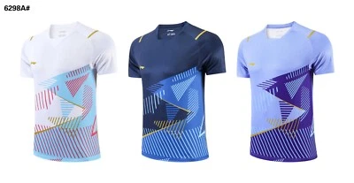 Adult Kid Li-Ning Sports Short Sleeve Tops Tennis Clothes Badminton Wear T-SHIRT - Image 1 of 4