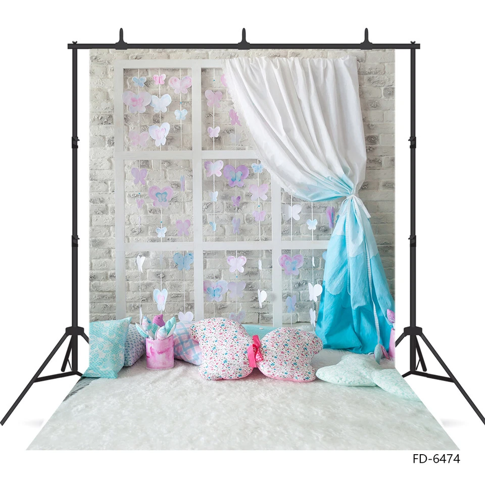 Fondos de fondo de fotografía de bebé alfombra blanca de pared de ladrillo para estudio fotográfico Foto 1 de 4