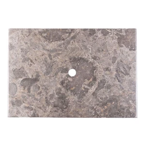 wohnfreuden Marmor Waschtisch-Platte Kathrin 80x55cm grau Naturstein Platte - Bild 1 von 5