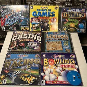 Vintage Y2K Family Friendly PC game lot Sealed New Space Arcade Shooter Racing - Picture 1 of 17