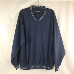 Footjoy FJ Golf Windshirt Jacke Herren L blau V-Ausschnitt Pullover Windbreaker - Bild 1 von 11