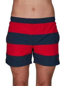 GANT Men's Bright Red Rugby Stripe Swim Shorts 921916004 Size Medium NWT - Picture 1 of 2
