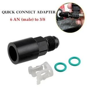 Fuel Rail Line Adapter Fittings 6AN Male to 3/8 Nested Quick Connect Adapter - Picture 1 of 9