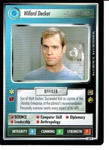 STAR TREK CCG THE MOTION PICTURES RARE CARD WILLARD DECKER - Picture 1 of 1