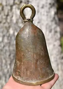 Antigua campana africana chamba tribal metal ganado vaca río Benue, Nigeria - Imagen 1 de 5