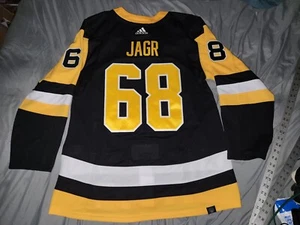 Jaromir Jagr #68 Pittsburgh Penguins Home Authentic Adidas Hockey Trikot 52 Neu mit Etikett - Bild 1 von 18