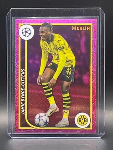 2023-24 Topps Merlin UEFA Jamie Bynoe-Gittens #48/275 púrpura Dortmund - Imagen 1 de 2