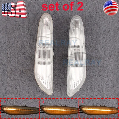 Luz de señalización lateral LED dinámica transparente para BMW 320i 325i 328i 335i 525i 530i Foto 1 de 4
