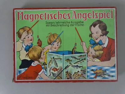 Magnetisches Angelspiel - Spear Spiel 26003 Original-Karton - Fische Angeln 1950 • 5€