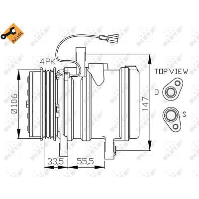 Kompressor Klimaanlage NRF Für Daewoo Matiz KLYA • 248.96€