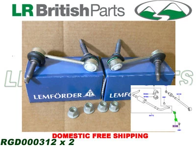 JUEGO 2 BARRA ESTABILIZADORA TRASERA LAND ROVER LINK SPORT LR3 LR4 LEMFÖRDER NUEVO RGD000312  Foto 1 de 4