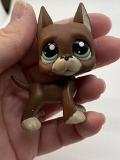 Vintage Littlest Pet Shop Dog Great Dane 2007 Green Eyes See Pics