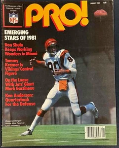 1982 PRO NFL FOOTBALL MAGAZIN CRIS COLLINSWORTH BENGALS AUF COVER KEIN ETIKETT - Bild 1 von 2