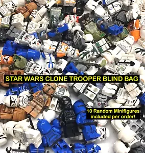 LEGO LOT OF 10 RANDOMLY PICKED CLONE TROOPER & STORMTROOPER STAR WARS MINIFIGS! - Picture 1 of 3