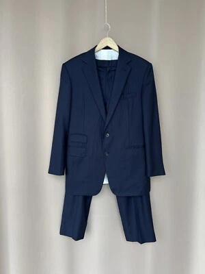 Traje de lana Ralph Lauren etiqueta púrpura a medida para Nick Candy hombres talla 40 M/L azul marino Foto 1 de 4