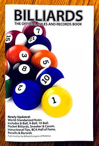 BILLIARDS: OFFICIAL RULES & RECORDS BOOK—2017/2018 EDITION—240 PAGES—EXCELLENT - Foto 1 di 2
