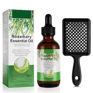 Rosmarinöl für Haare - 60 ml Natürliche Haarpflege mit Hohlkamm und Kokosduft - Bild 1 von 1