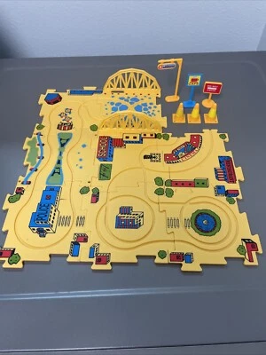 Lote de placas de ponte amarelas intertravadas vintage conjunto de quebra-cabeça pista - Imagem 1 de 4