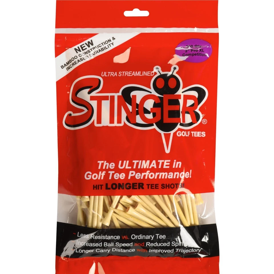 New 200 Stinger Golf Tees 3" XL Competition Golf Tees