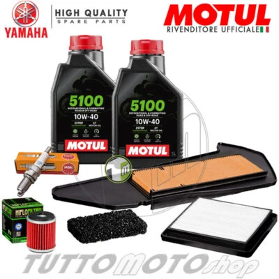 KIT TAGLIANDO YAMAHA X-MAX 300 XMAX 2017-2022 / OLIO MOTUL 5100 FILTRI CANDELA