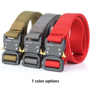 Tactical Belt, Military Style Webbing Riggers Web Belt with Heavy Duty Buckle - Picture 1 of 12