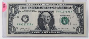 2017A $1 Federal Reserve Note UNC FANCY SERIAL No 7+1 Broken Ladder 84127639 X98 - Picture 1 of 2