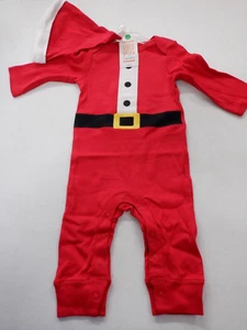 INFANT 6 MONTHS CARTER'S JUST ONE YOU RED SANTA ONE PIECE WITH HAT NEW #22384 - Picture 1 of 2