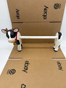 Toallero de papel de vaca de granja diseño de encimera de alta resistencia blanco y negro - Imagen 1 de 8