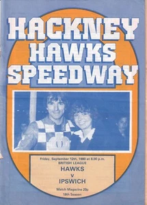 Vintage Speedway Programmes - Hawks vs Ipswich Sept 1980 - Picture 1 of 1