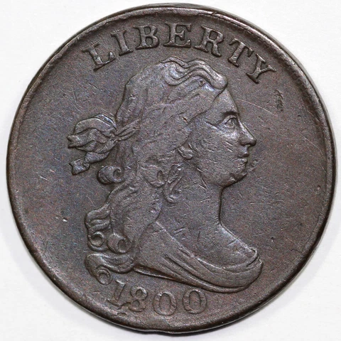 1800 1/2c Draped Bust Half Cent Cover