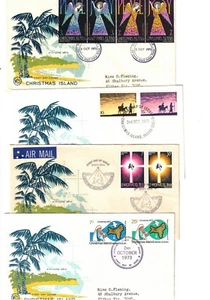 CHRISTMAS ISLAND 1970/76 Group on WCS FDCs (8 covers) - Picture 1 of 2