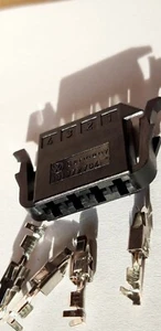 Stecker Gehäuse hoising 4 polig LS VW 191 972 704 & mit Power Kontakte 2,8 - Bild 1 von 3