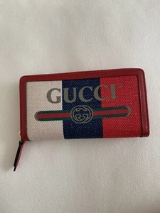 gucci wallet zip around Brieftasche Portmonee canvas - Bild 1 von 4