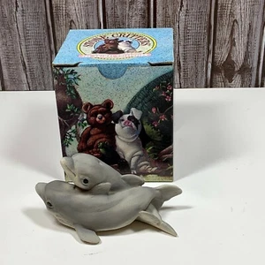 Sammlerstück STONE CRITTERS Figur - Paar tummelnde Delfine, SC-179, USA - Bild 1 von 6