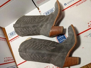 Damen ACME Dingo Western Cowboystiefel grau Wildleder genähtes Design Größe 6 N - Bild 1 von 8