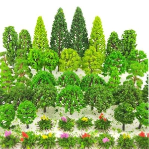 60 Pieces Model Trees 1.36-6 inch Mixed Model Tree Train Scenery Architecture... - Picture 1 of 6