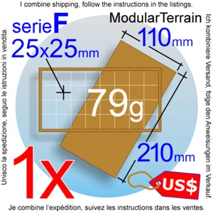 1x Vassoio Movimento MDF 4x8 8x4 (F 0mm) 25mm Base Quadrata Warhammer 40k Wargames - Foto 1 di 3