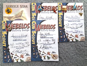 LOT of Cub Scout Webelos Pins Engineer Scholar Communicator Outdoorsman BSA NEW - Picture 1 of 6
