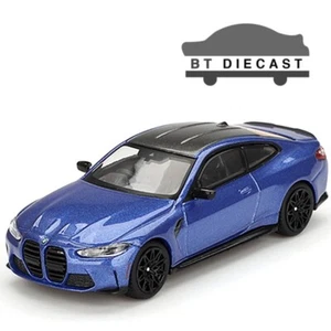 MINI GT BMW M4 COMPETITION G82 1/64 DIECAST MODEL CAR PORTIMAO BLUE MGT00845 - Picture 1 of 4