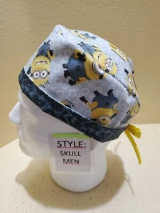 Minions Men's Skull/Chemo Surgical Scrub Hat/Cap Handmade - Picture 1 of 7