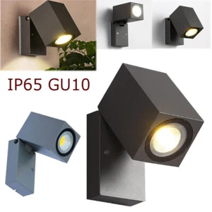 GU10 LED Modern Wall Lamp Adjustable Folding Sconce COB Bulbs for Garden Porch - Picture 1 of 19